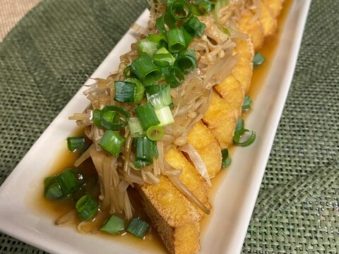 もやしとえのき茸がたっぷり❣️あんかけ厚揚げ豆腐
